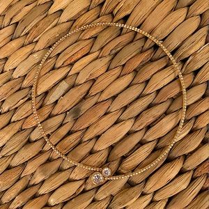 NWOT Gold and Diamond Stretchy Choker Necklace Costume Jewelry